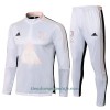 Sudadera De Entrenamiento Trajes Juventus Cremallera De Cuarto 2022-23 Blanca - Niño